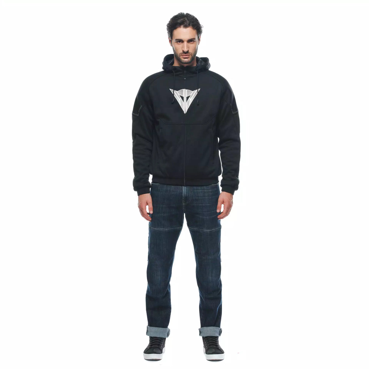 Daemon-X Safety Hoodie Full Zip - Black/Black-White