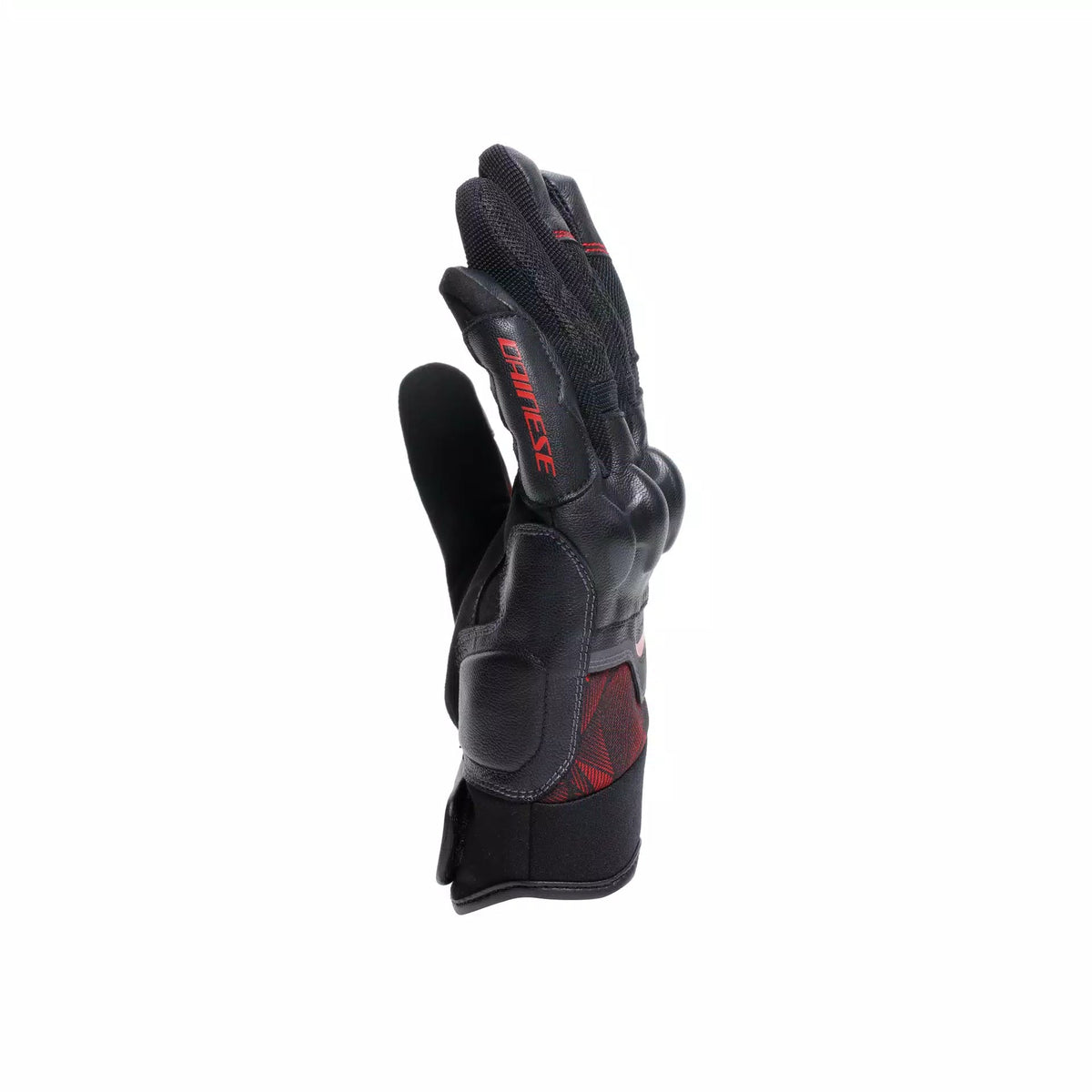 Ermex Gloves - Black/Red-Lava Dainese