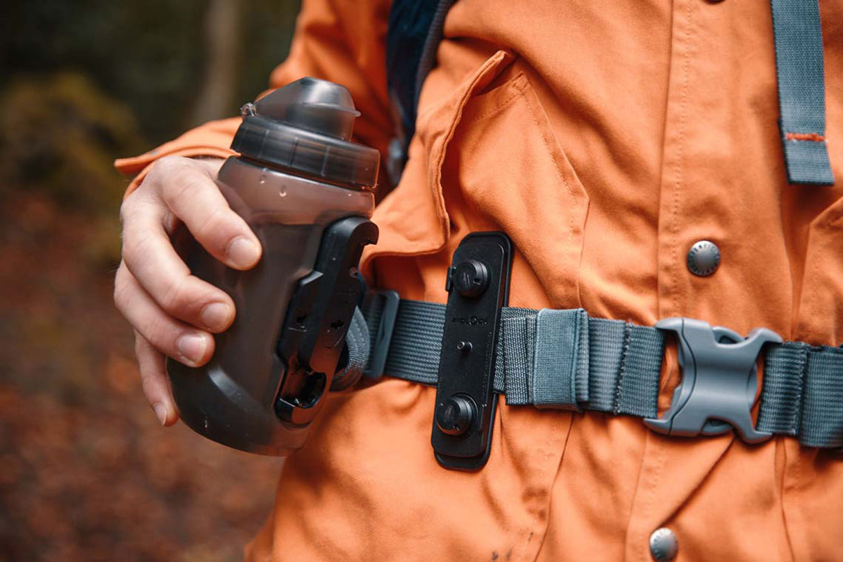 TWIST bottle 450 + tex base multi - transparent black