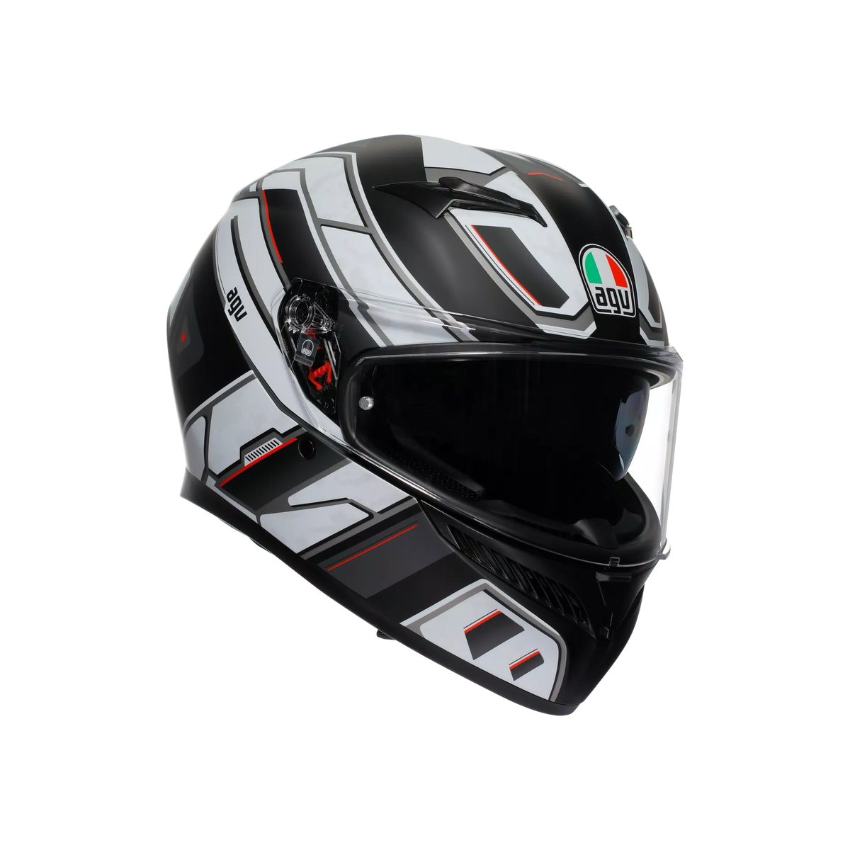 K3 E2206, Integralhelm - Rivia Matt Black/White AGV