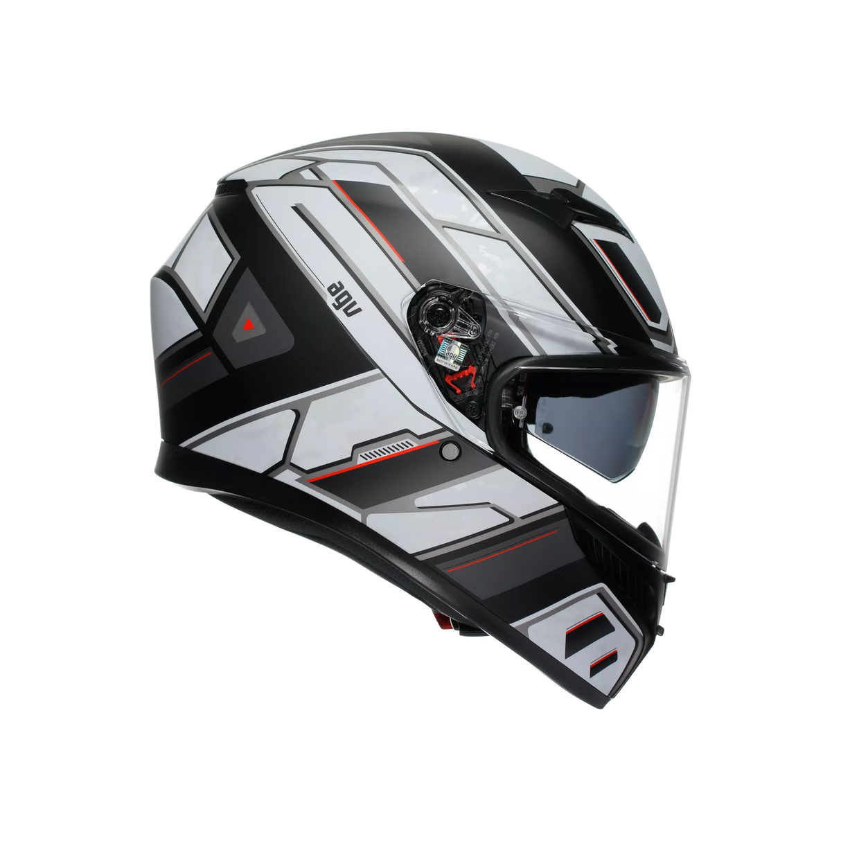 K3 E2206, Integralhelm - Rivia Matt Black/White AGV