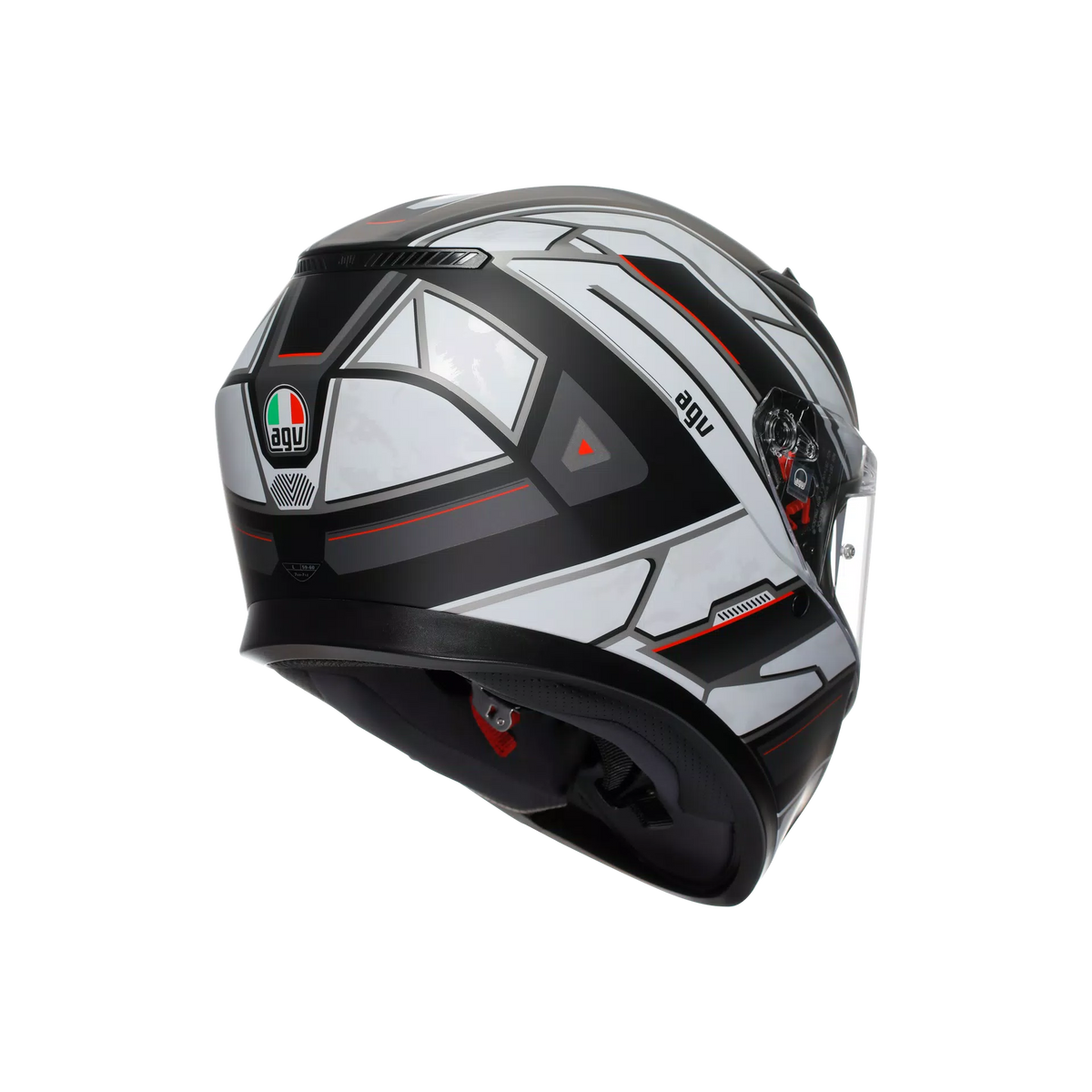 K3 E2206, Integralhelm - Rivia Matt Black/White AGV