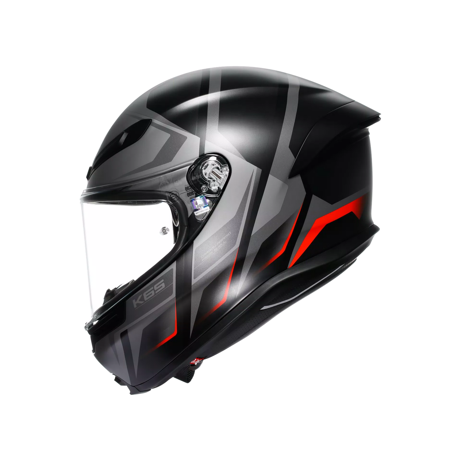 K6 S E2206, Integralhelm - Karve Matt Black/Grey/Red
