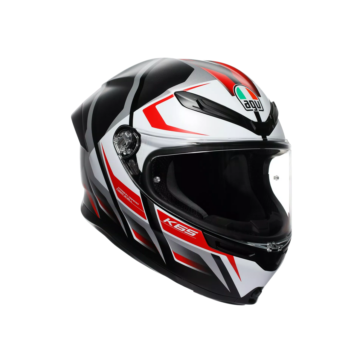 K6 S E2206, Integralhelm - Karve Matt Black/White/Red AGV