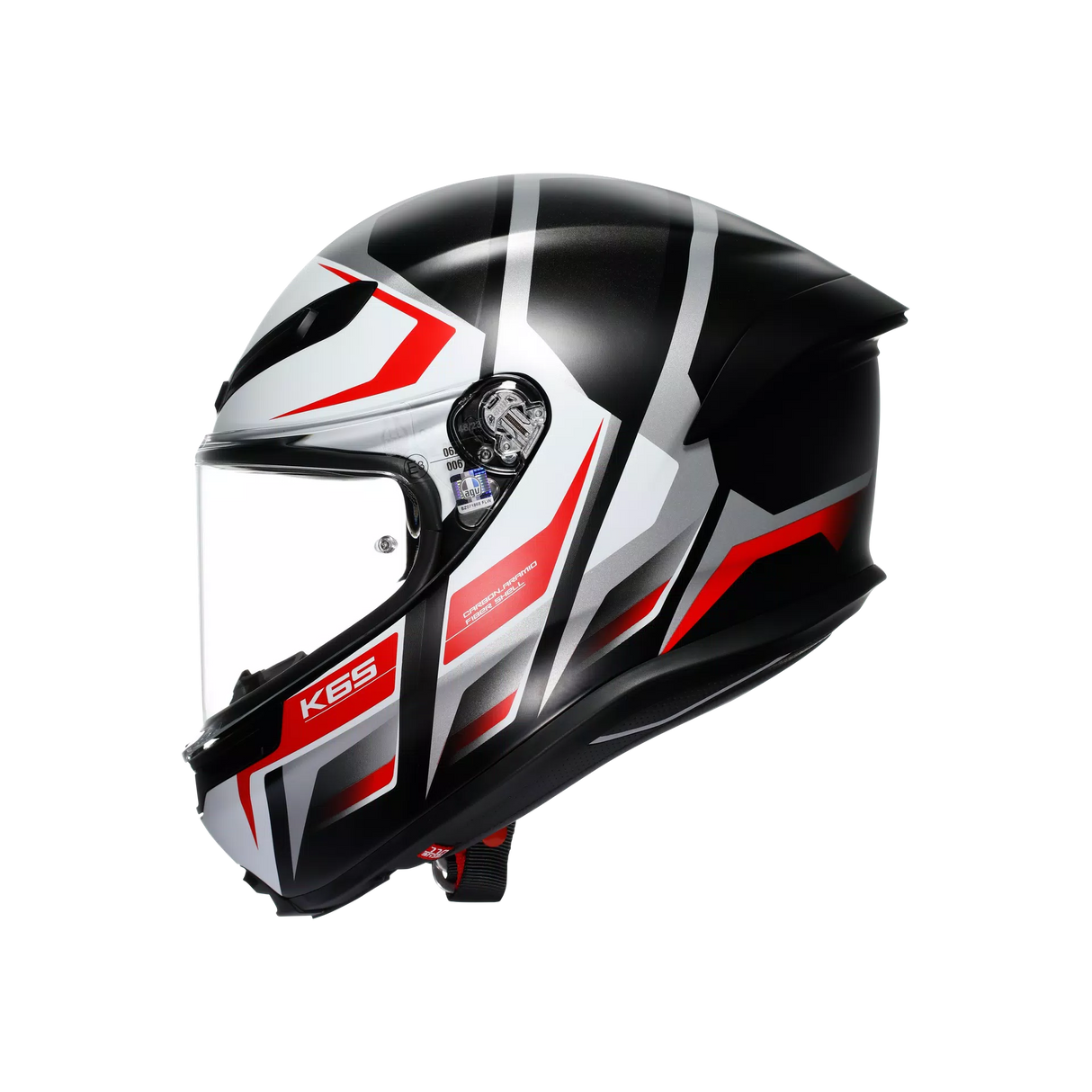 K6 S E2206, Integralhelm - Karve Matt Black/White/Red AGV