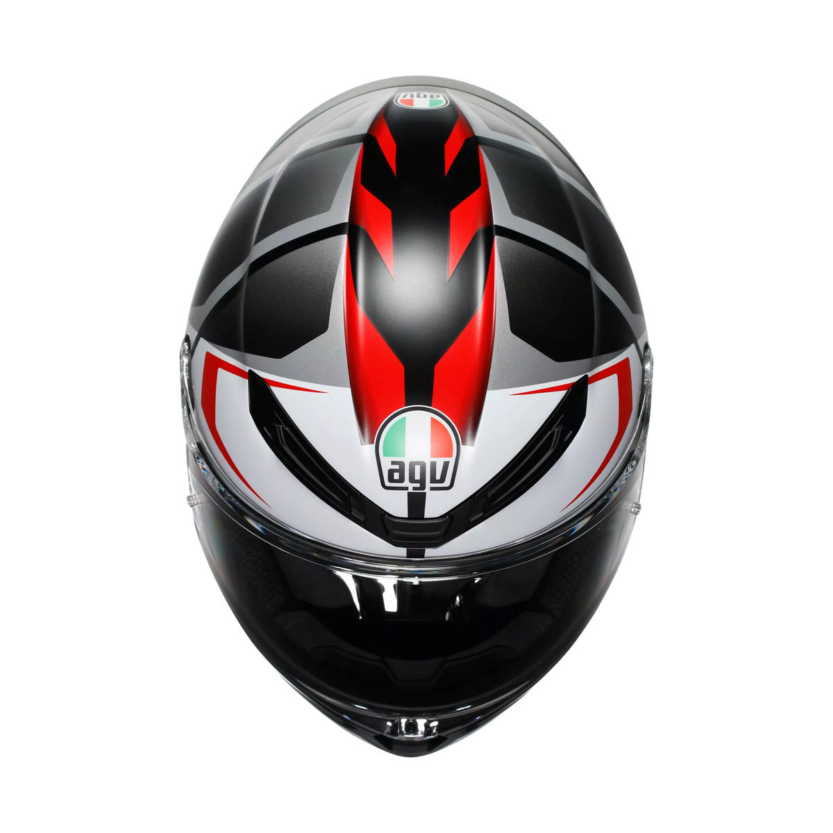 K6 S E2206, Integralhelm - Karve Matt Black/White/Red AGV