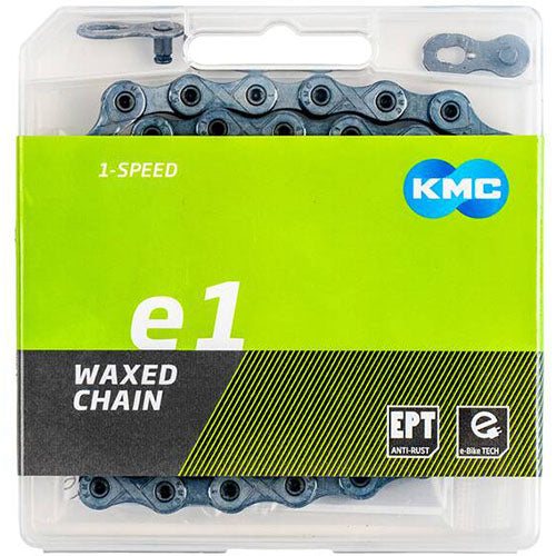 E1 EPT 1-fach Kette, 110 Glieder, E-25, gewachst - silber