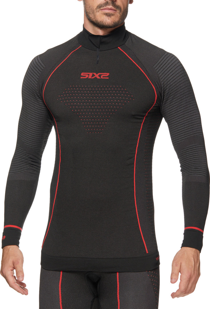 Funktionsshirt-langarm mit Zip Kragen Blazefit TS13W CU schw