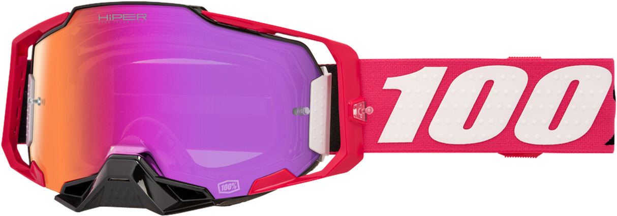 100% Armega HIPER Goggle Kloug - Mirror Dark Red Lens