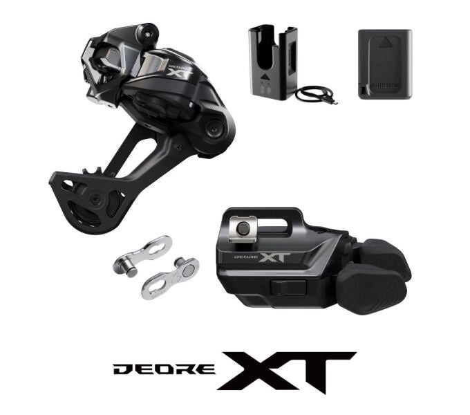 DEORE XT Di2 M8250 Schaltungs Upgrade Kit, Schaltgriff I-Spec EV, Käfiglänge lang - 12-fach