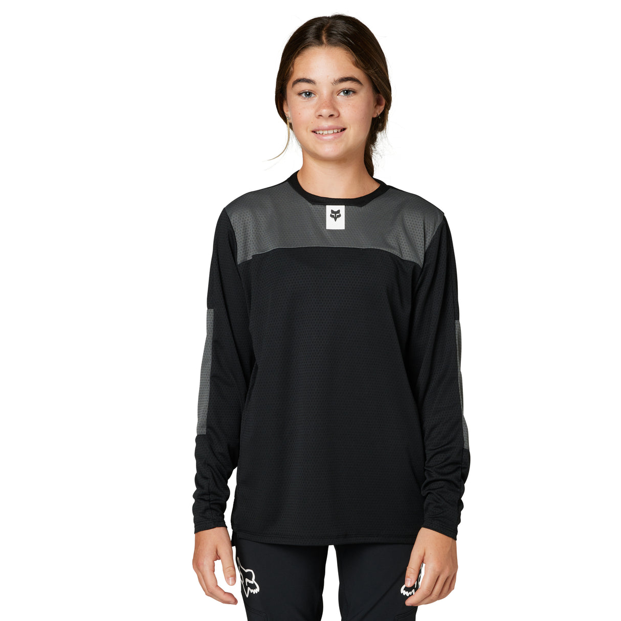 Youth Defend Long Sleeve Jersey - Black