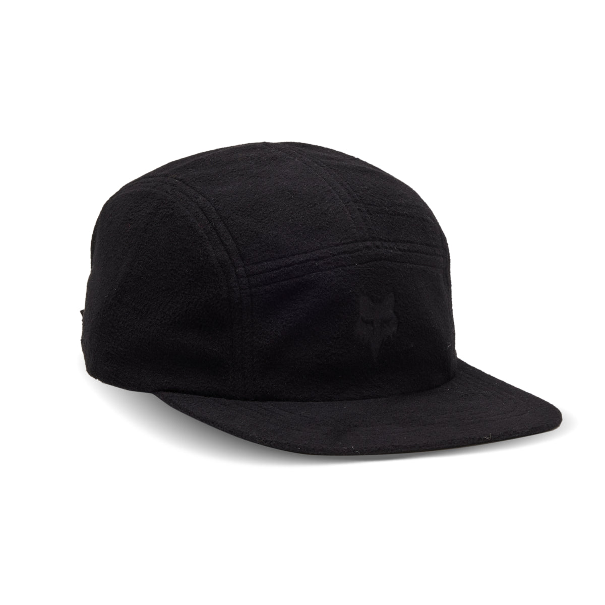 Polar Fleece 5 Panel Hat - black