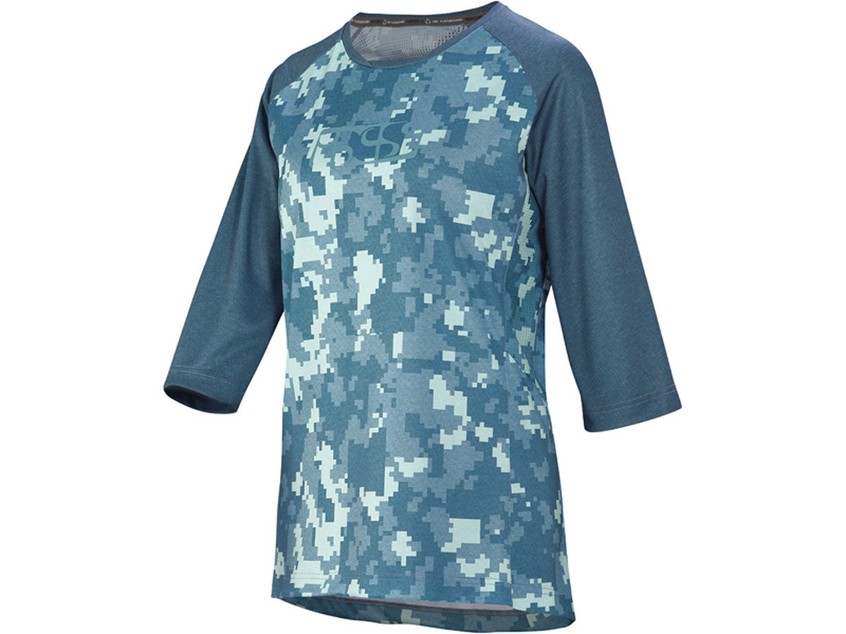 Carve Damen Trikot - Blau/Camo - 3/4-Arm