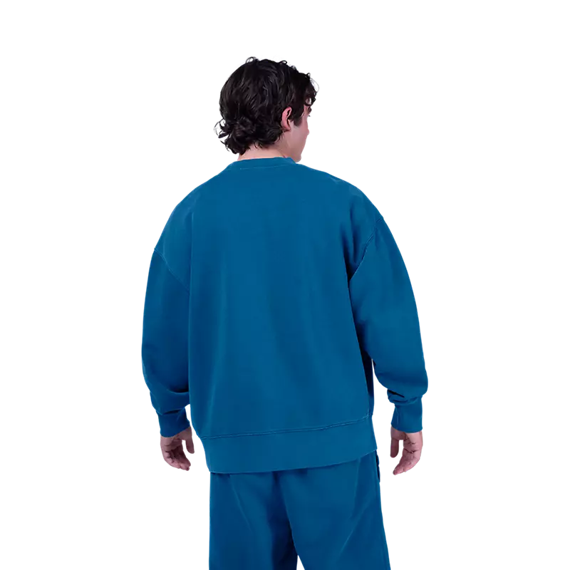Wordmark Oversized Fleece Crew - Twilight Blue