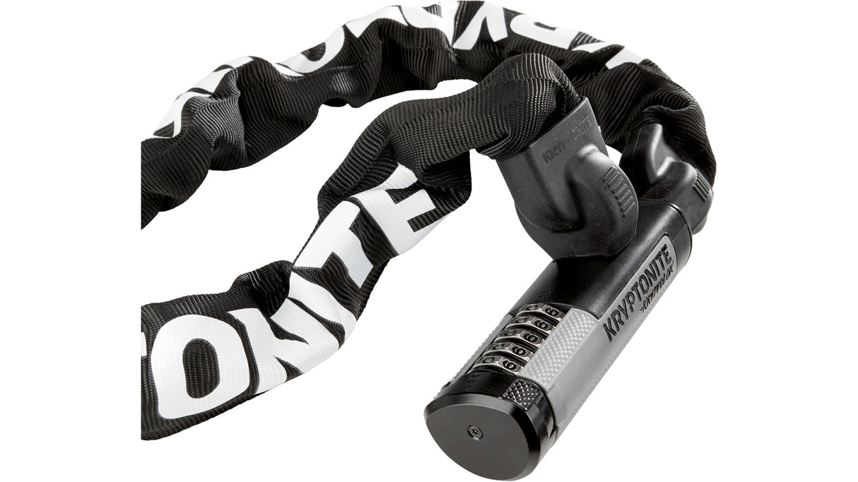 Kryptolok 912 Combo I.C. Kettenschloss (120cm) - schwarz/weiß