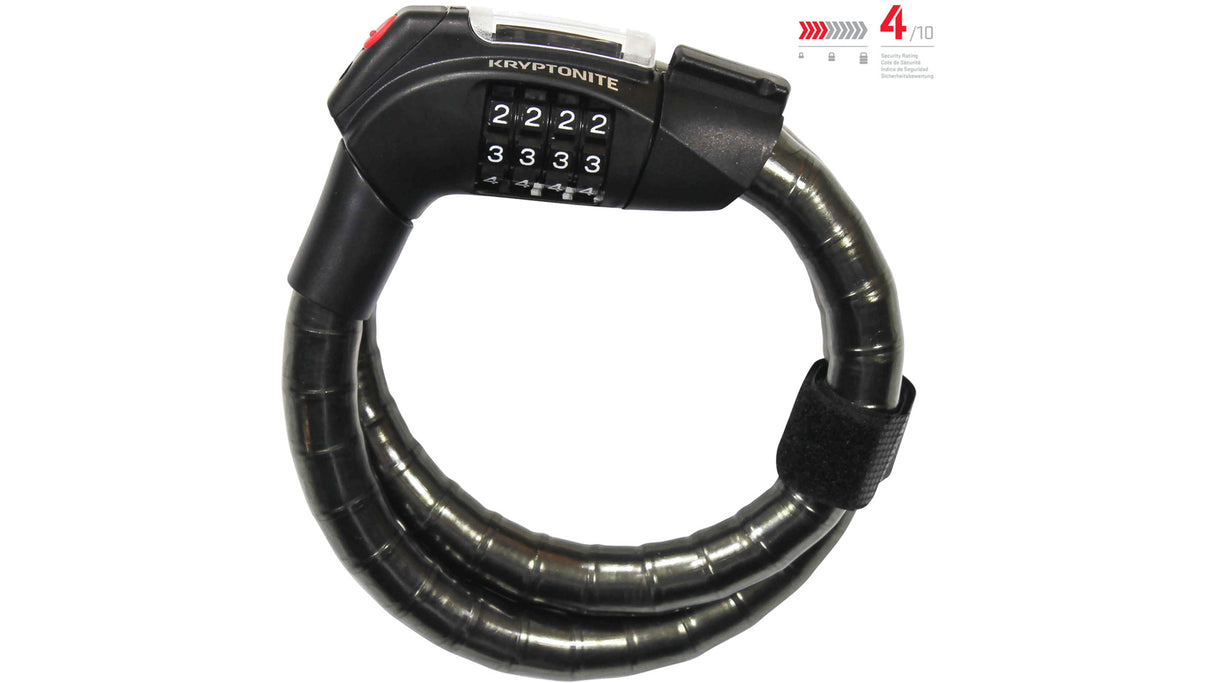 Kryptoflex™ 2080 Armored Combo Kabelschloss (80cm) - schwarz