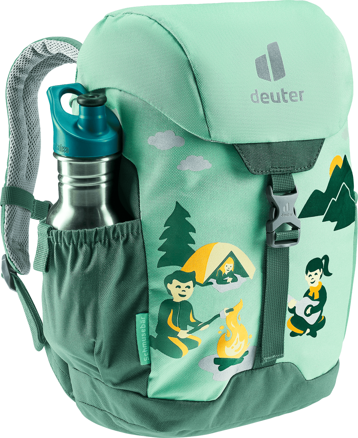 Kinderrucksack Schmusebär - spearmint-seagreen deuter
