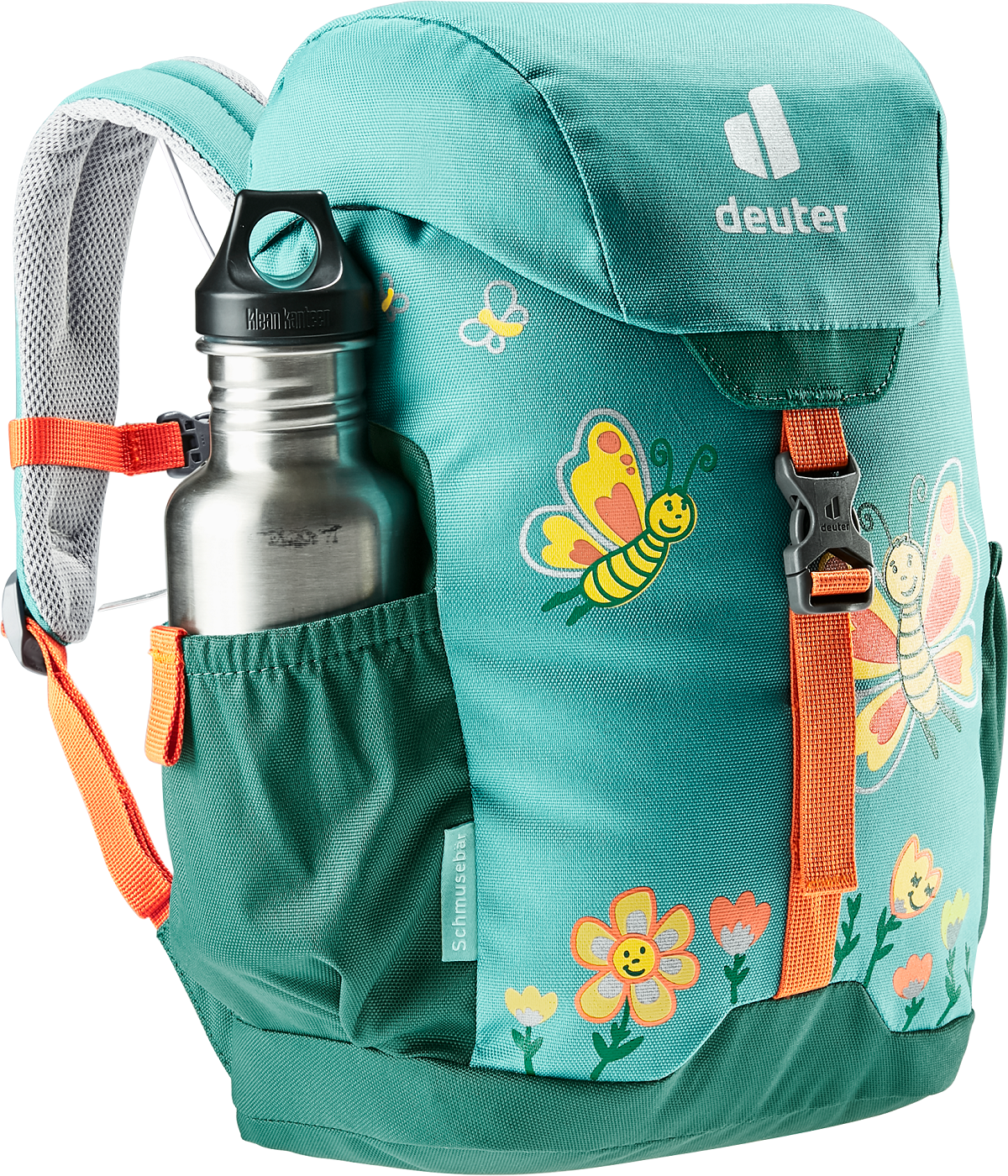 Schmusebär Kinderrucksack - Dustblue-Alpinegreen