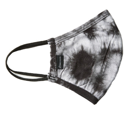 Gesichtsmaske - Mundschutz - Tie Dye - Schwarz/Weiß
