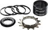 Singlespeed Kit 13T Ritzel + 7 Spacer - schwarz