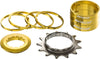 Singlespeed Kit 13T Ritzel + 7 Spacer - gold