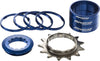 Singlespeed Kit 13T Ritzel + 7 Spacer - blau