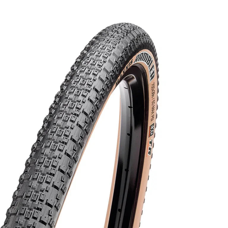 Rambler, DualCompound TR EXO, 27.5" Faltreifen TLR - schwarz/braun Maxxis