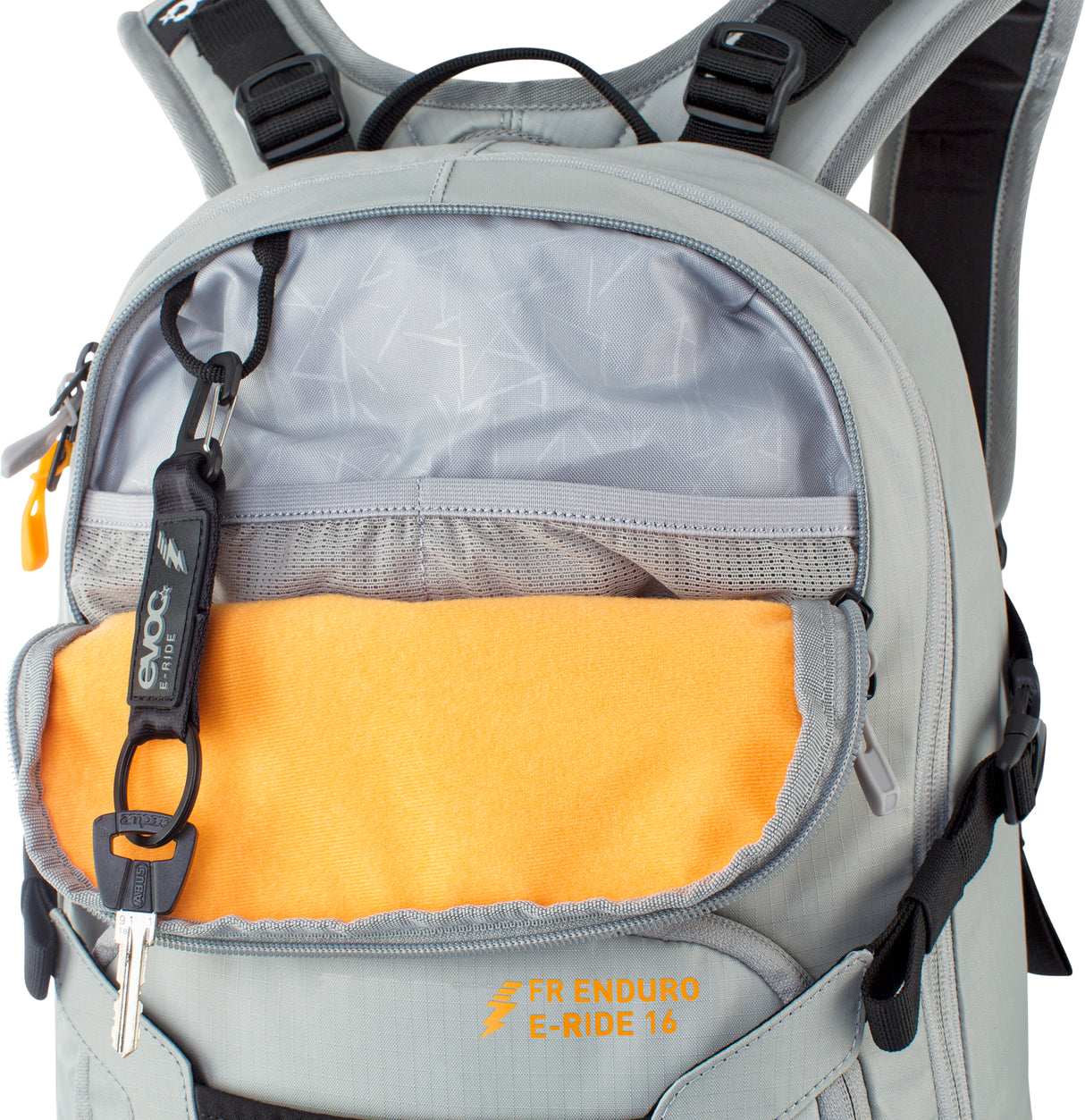 FR Enduro E-Ride 16 L Rucksack - Stone/Bright Orange