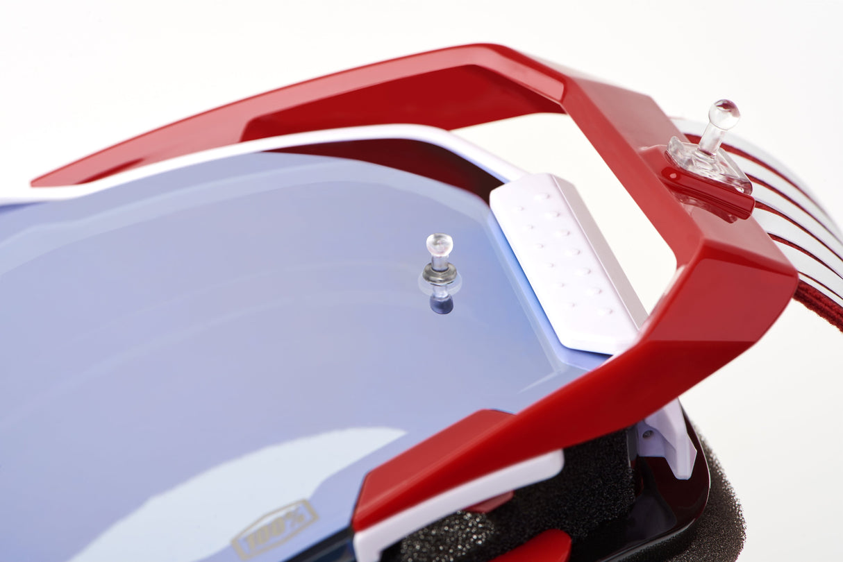 100% Armega Goggle Oversized Deep Red - Mirror Sil