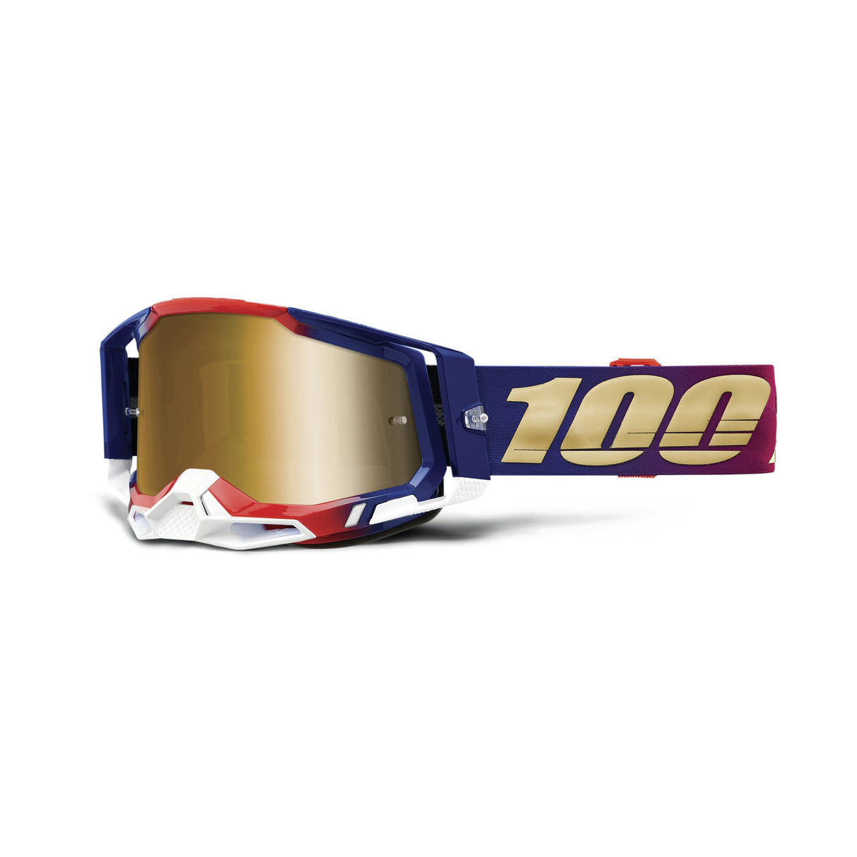 100% Racecraft 2 Goggle United - True Gold Mirror