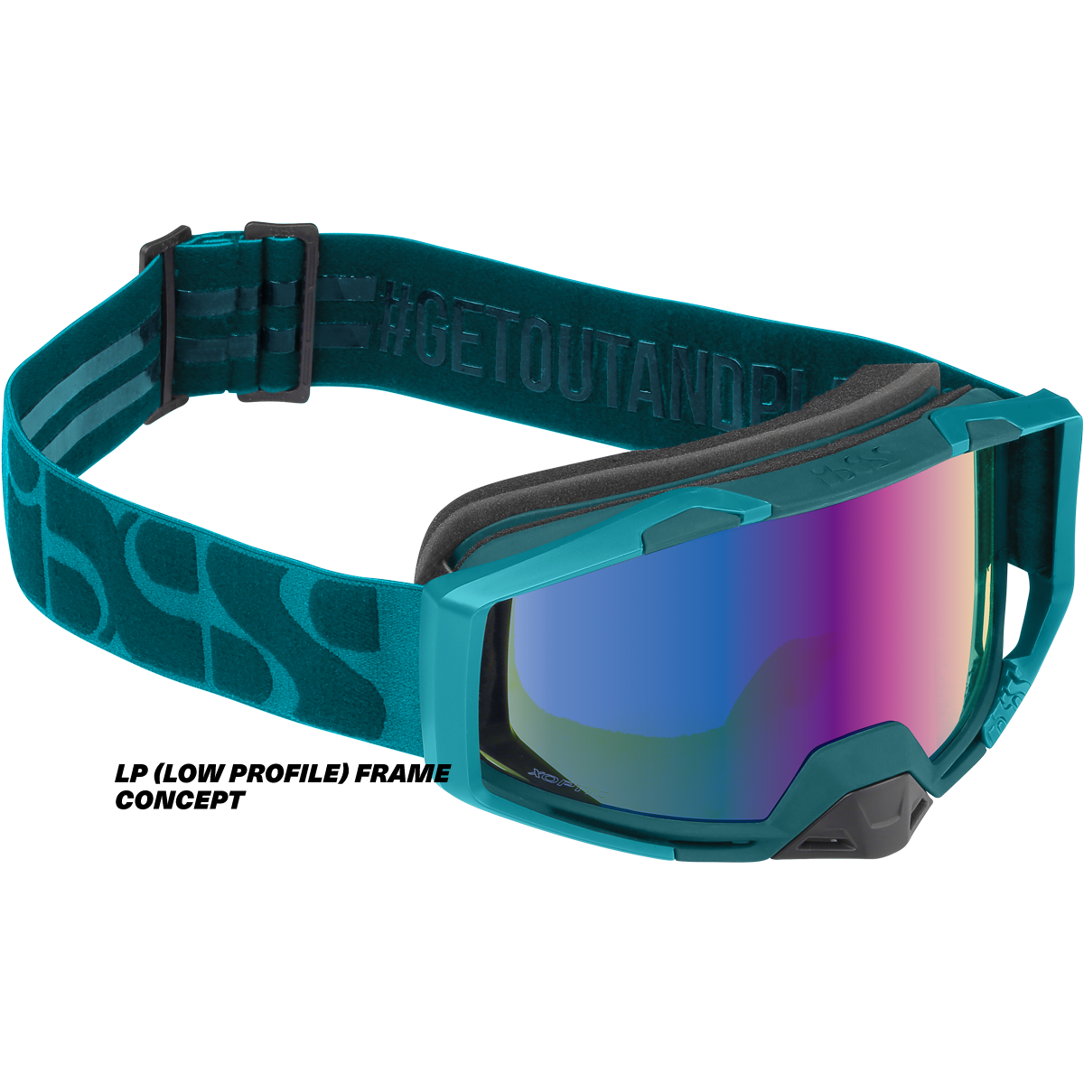Trigger Goggle Mirror (Low Profile) - Everglade/Mirror Cobalt iXS