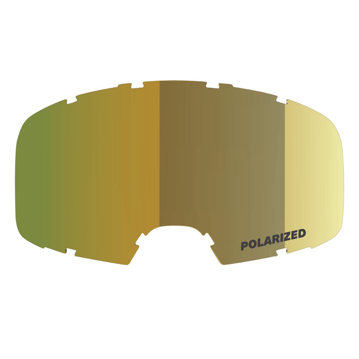 Polarisierte Linse gold verspiegelt