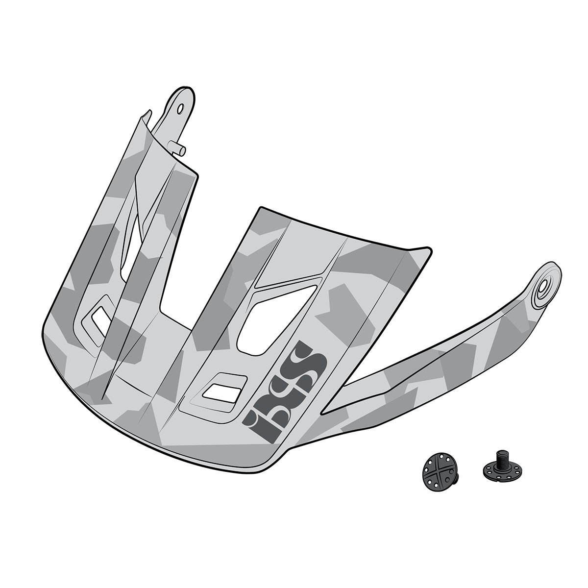 Trigger AM Visier + Pins - Grau/Camo iXS