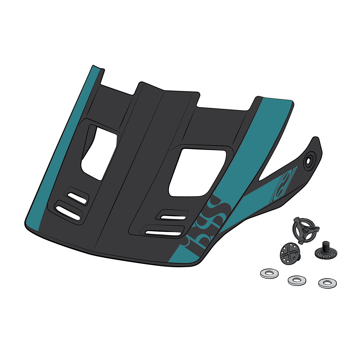 Visor + Pins Xact Evo SM-LXL - Lagoon iXS