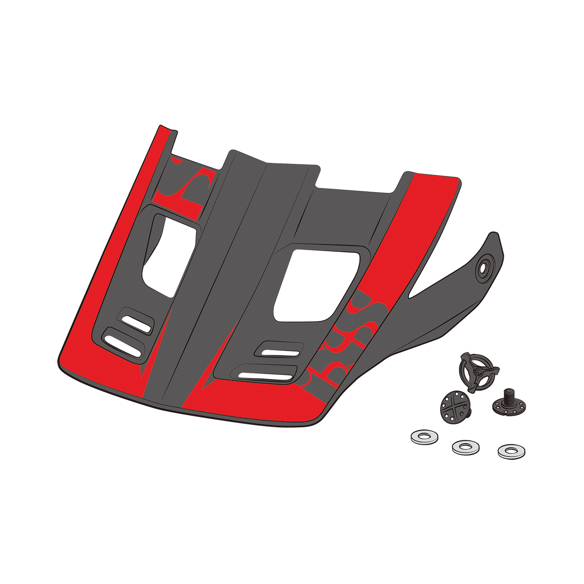 Visor + Pins Xact Evo SM-LXL - red iXS