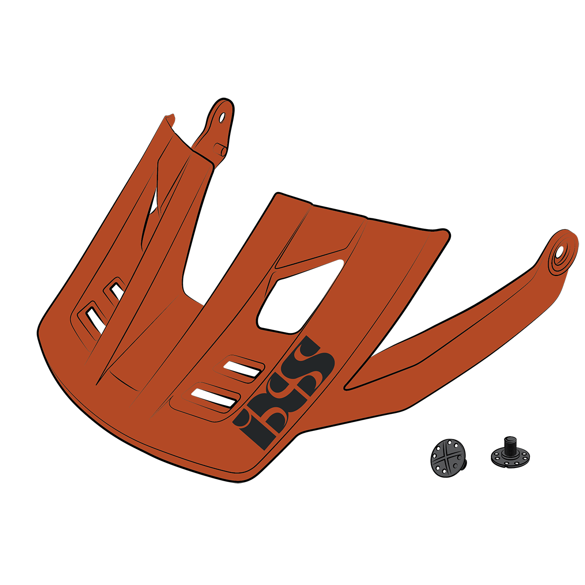 Visor + Pins Trigger FF - Burnt Orange iXS