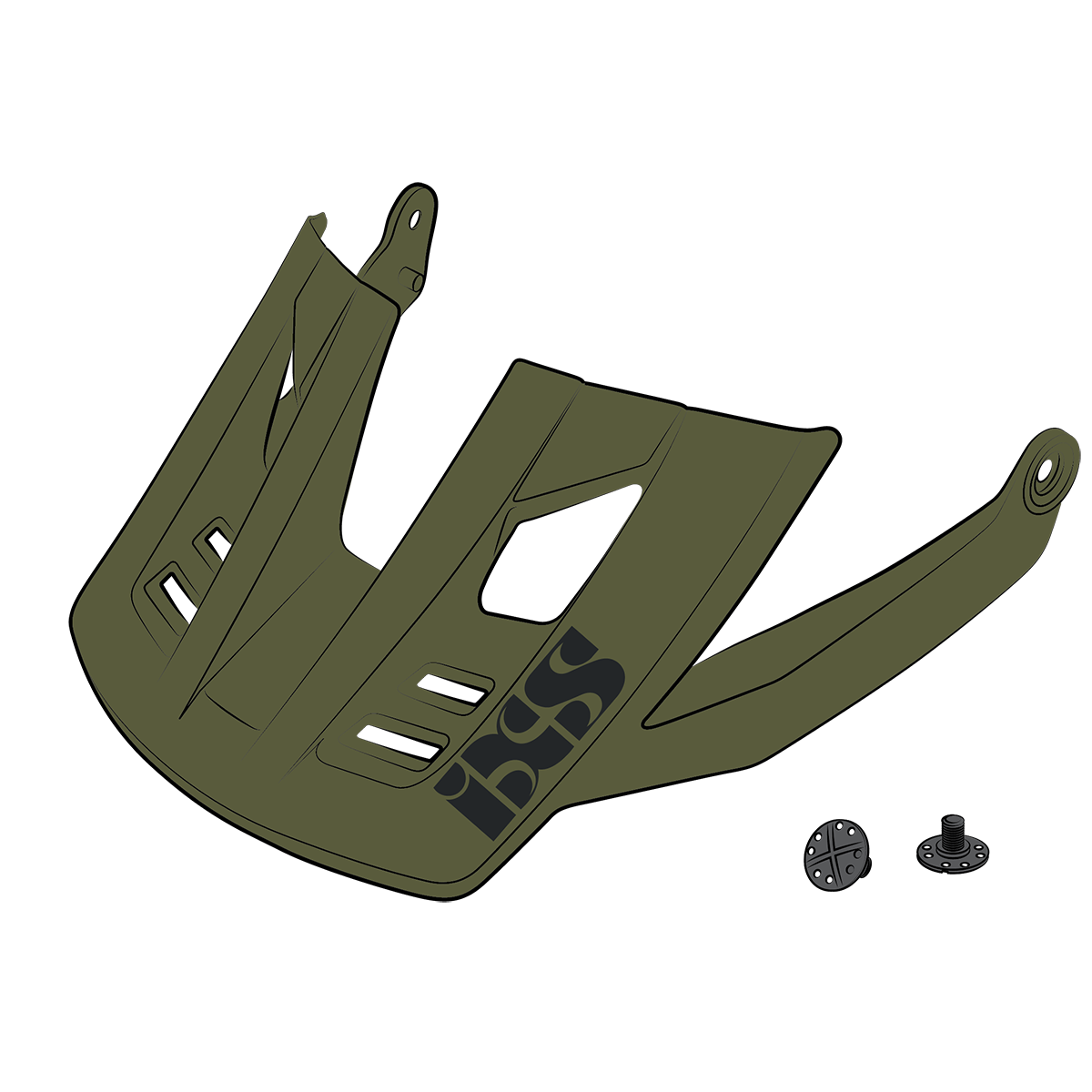 Visor + Pins Trigger FF - olive iXS