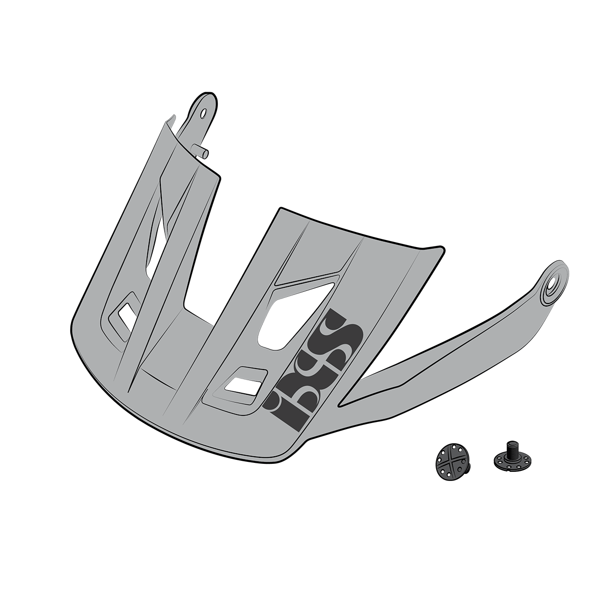 Ersatz Visier + Pins für Trigger AM - Grau iXS