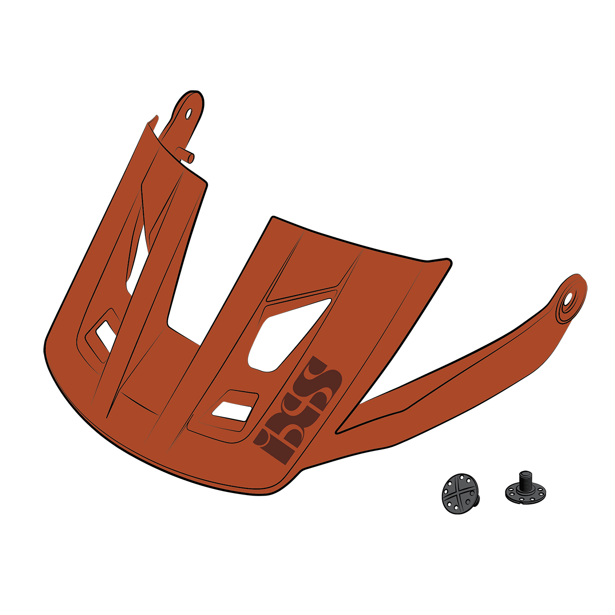 Visor + Pins Trigger AM - Burnt Orange iXS