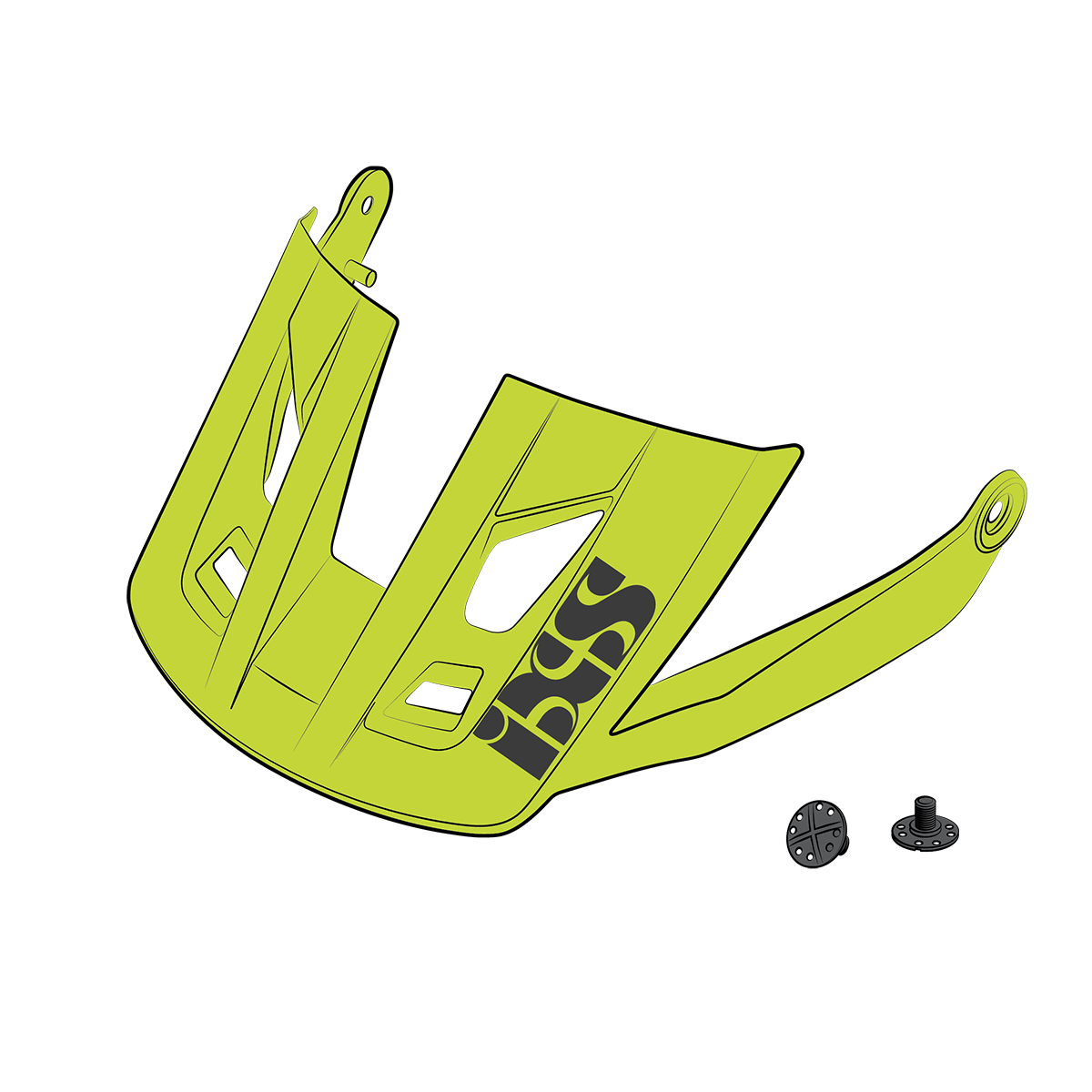 Ersatz Visier + Pins für Trigger AM - Limegrün iXS