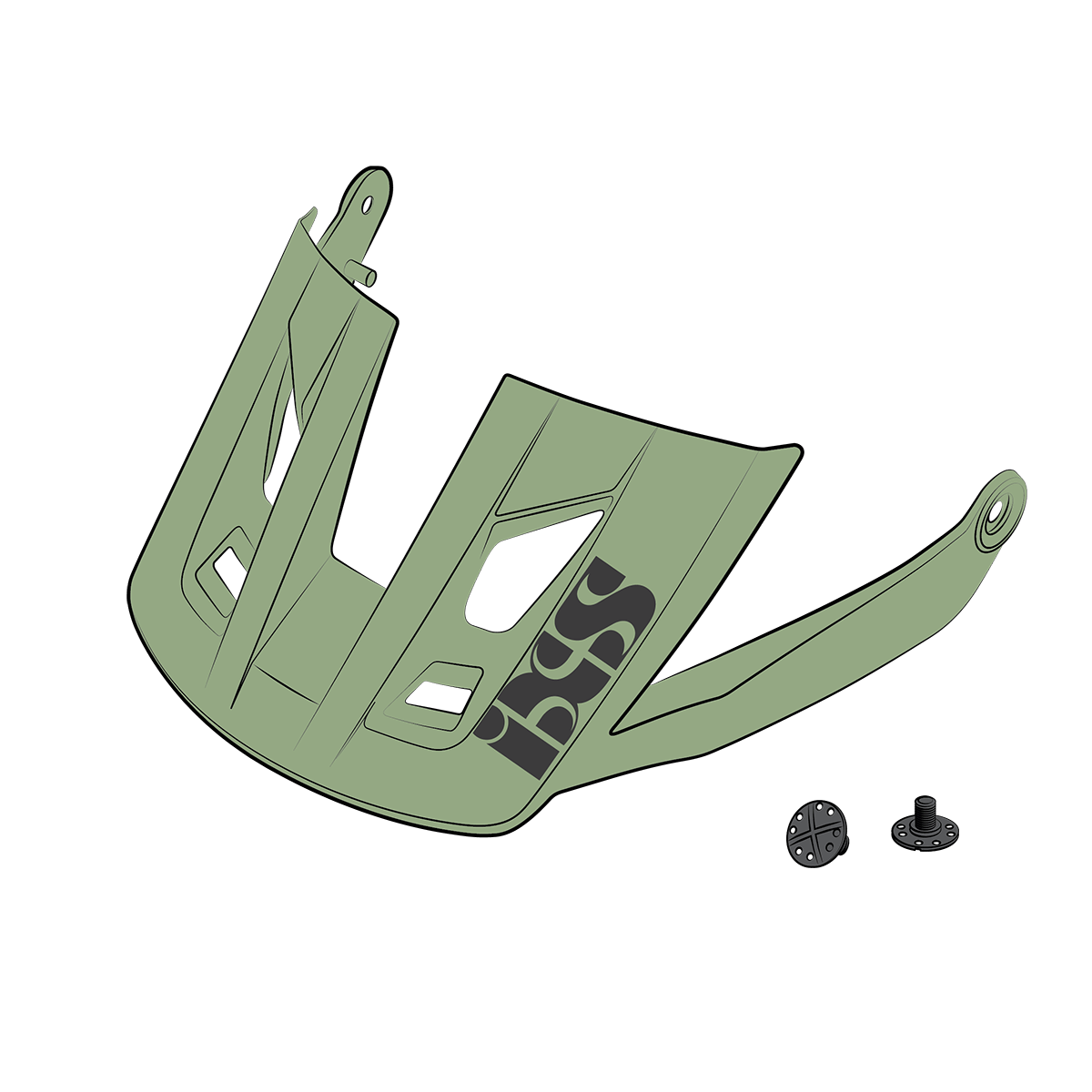 Ersatz Visier + Pins für Trigger AM - Grün iXS