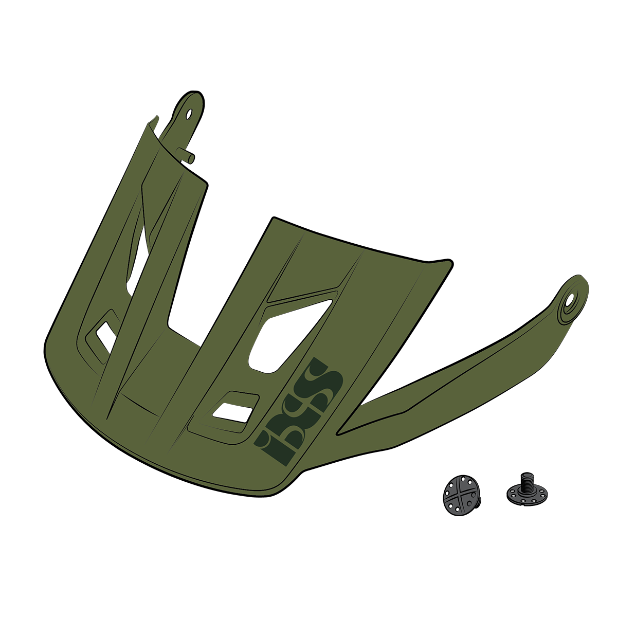 Visor + Pins Trigger AM - olive iXS