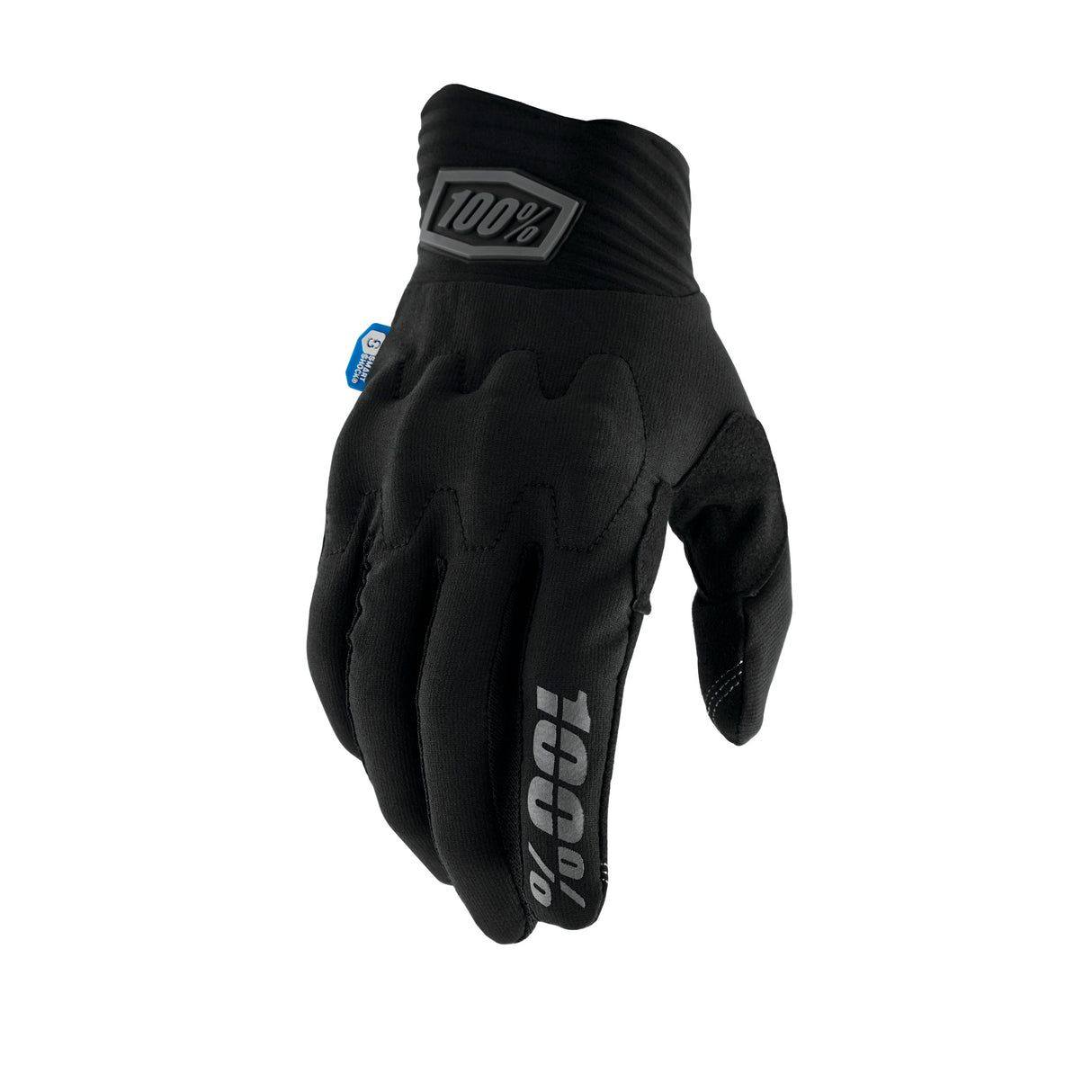 100% COGNITO D3O Gloves - Black Black schwarz