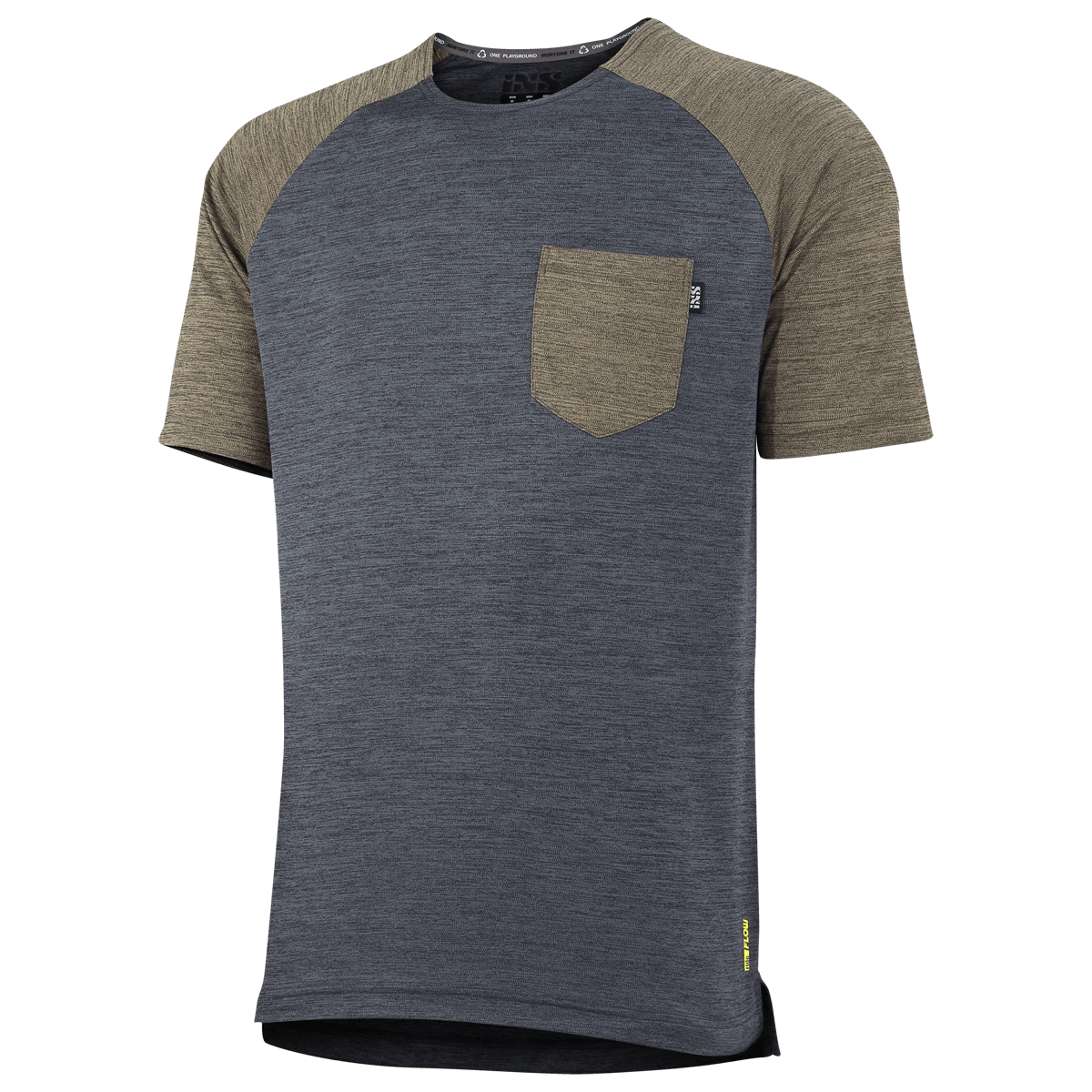 Flow X Kurzarm Trikot - Graphit/Khaki iXS