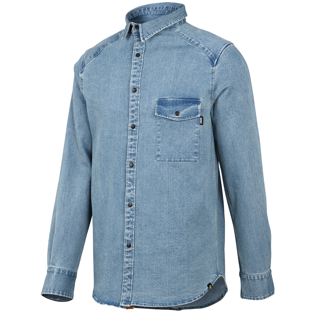 Carve Digger Organic Denim Shirt - Washed Blue iXS