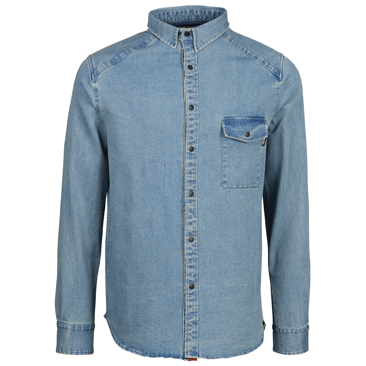 Carve Digger Organic Denim Shirt - Washed Blue iXS