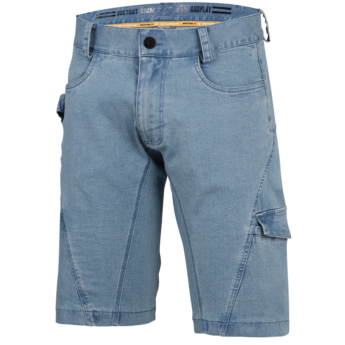 Carve Digger Organic Denim Shorts - Washed Blue
