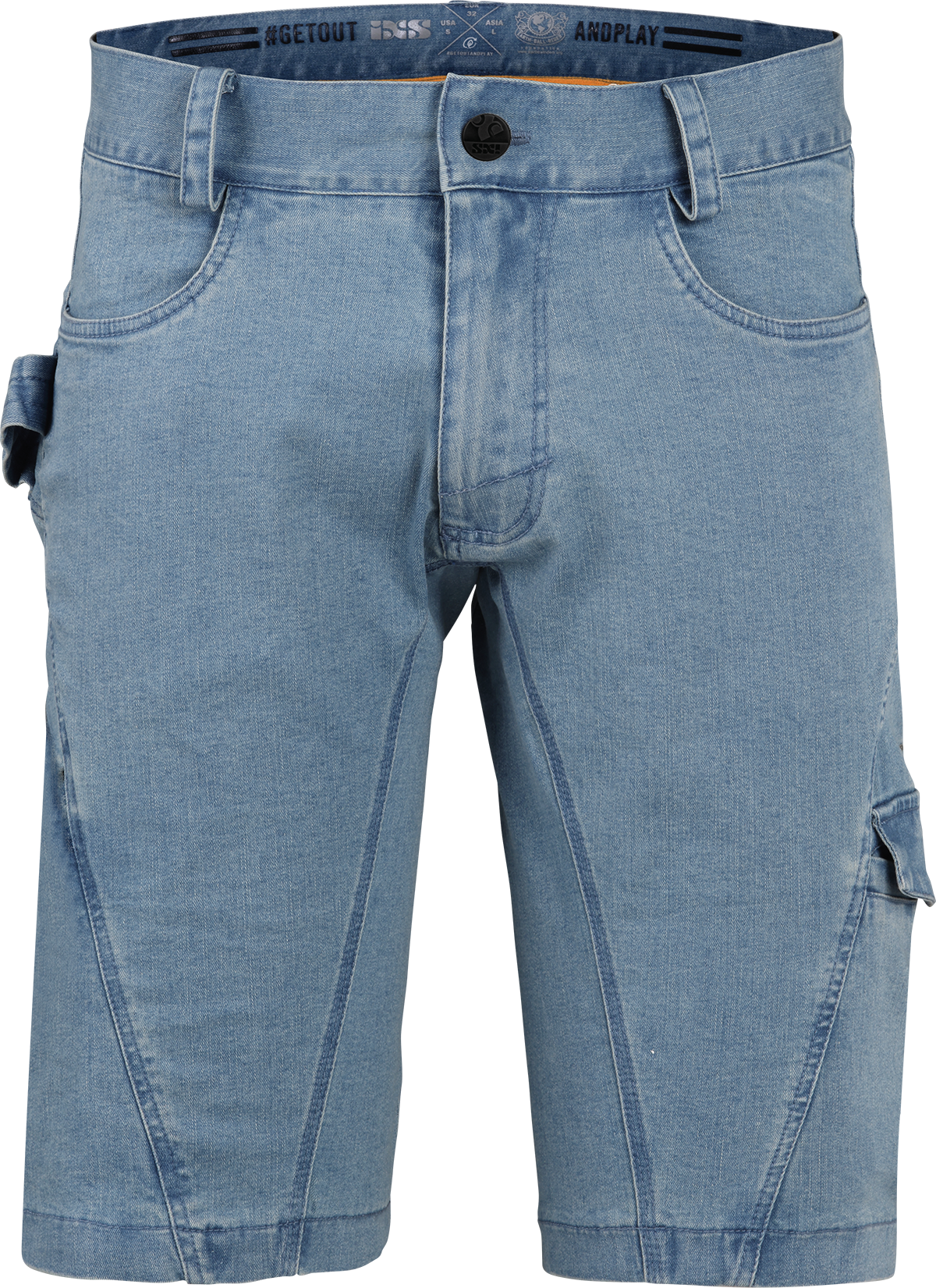 Carve Digger Organic Denim Shorts - Washed Blue