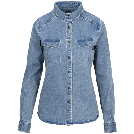 Carve Digger Organic Denim Women Shirt - Washed Blue