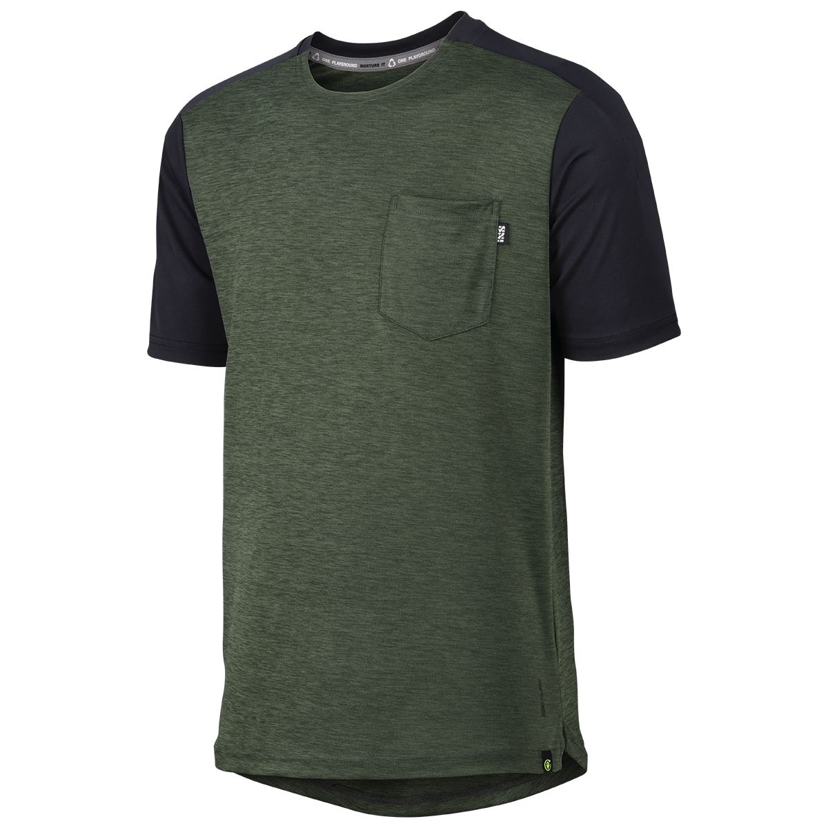 Flow X Kids Jersey olive-solid black